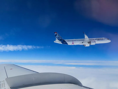 A321 da Airbus voa com combustível de aviação 100% sustentável