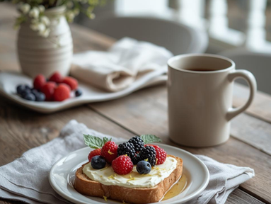 Lemon Honey Ricotta Toast with Fresh Berries: A simple spring recipe for soft boundaries