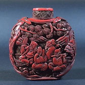 chinese red snuff bottle