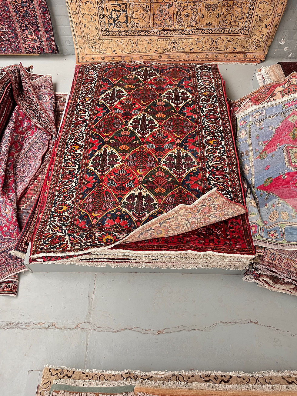 Thumbnail: Antique Tribal Bakhtiari rug