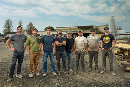 The Spilker Precast and AquiPor teams standing in the yard of the Spilker Precast plant in Spokane