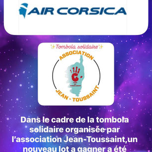 Nouveau Lot AIR CORSICA pour la tombola !