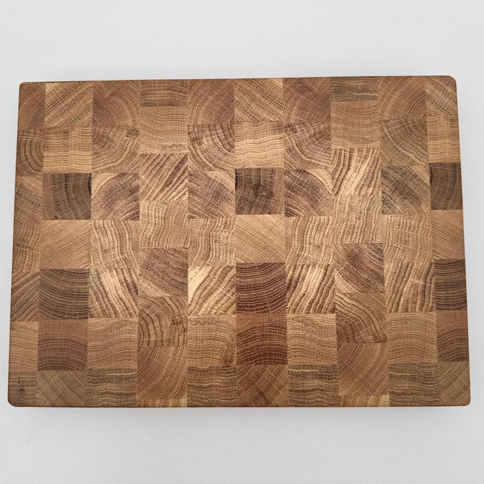Thumbnail: Premium Oak End Grain Butcher Block Cutting Board 25x30x3cm – Handmad
