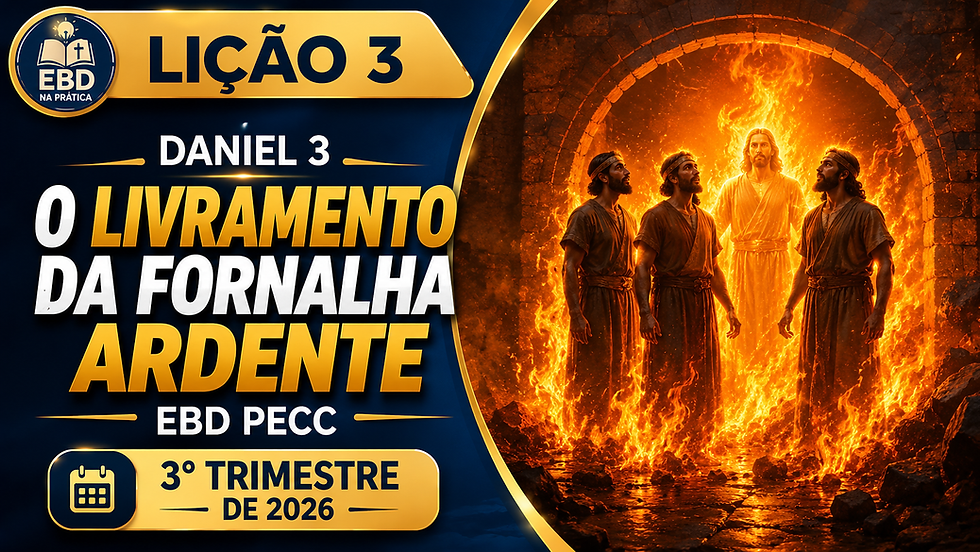 Lição 3 | Daniel 3 | O livramento da fornalha ardente | EBD PECC | 3° Trimestre 2026