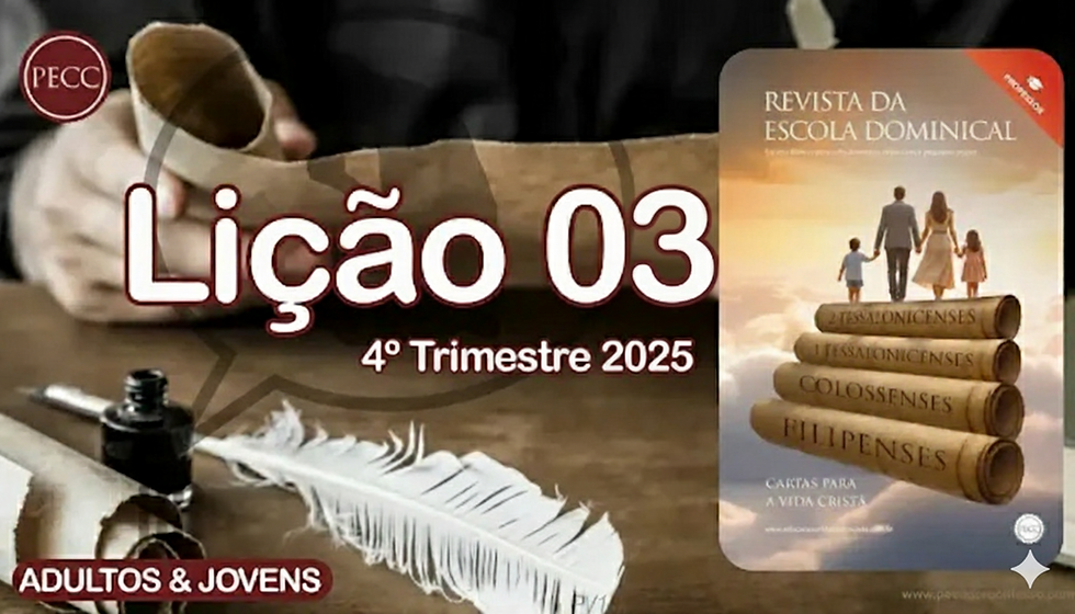 EBD PECC | Estudo 3 | Filipenses 3 | A Vida Cristã Rumo ao Alvo | - 4º Trimestre de 2025