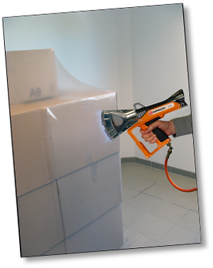 Natural gas pressure booster systems for Ripack shrink wrap heat tools.