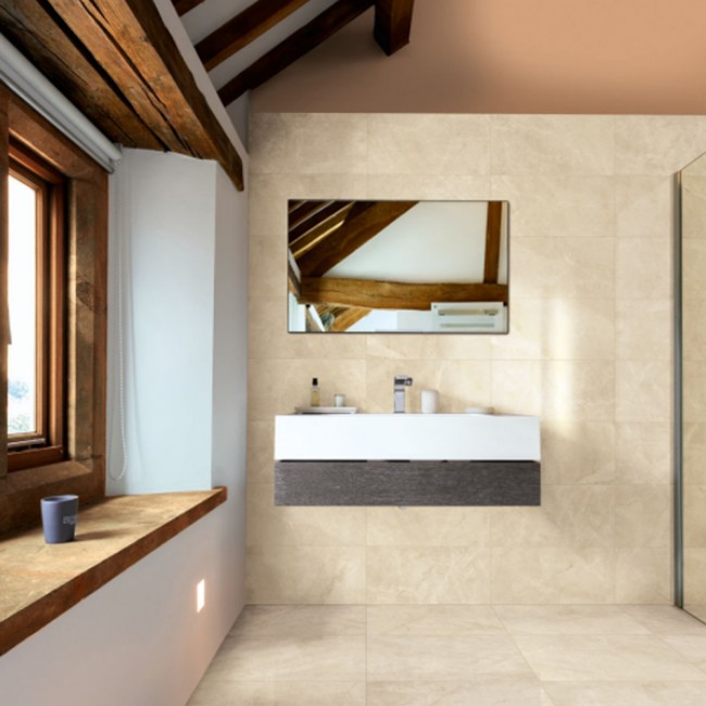Revestimiento baño blanco