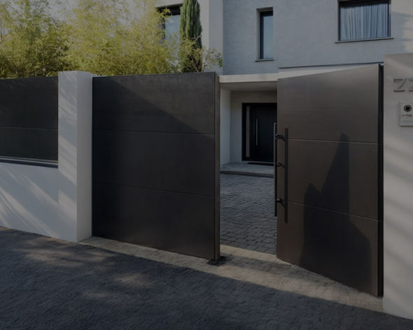 Portones de abrir de acero, 2 y 3 hojas