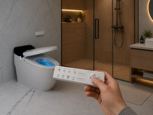 Inodoro inteligente Smart Milano Ferrum con control remoto.