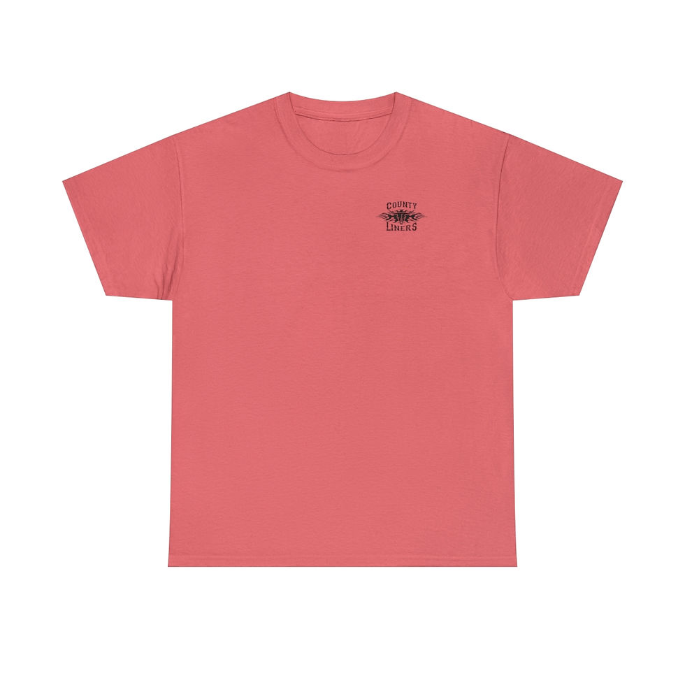 Thumbnail: Unisex Heavy Cotton Tee - - Small front logo and Large back logo (black)