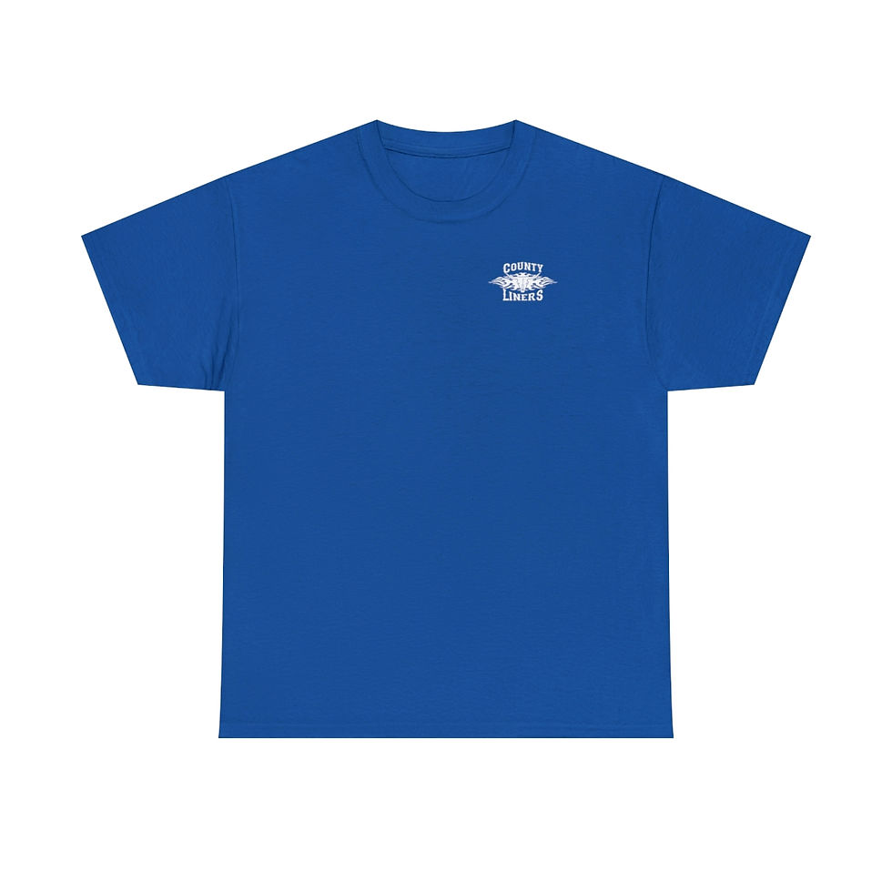 Thumbnail: Unisex Heavy Cotton Tee - Small front logo and Large back logo (white)