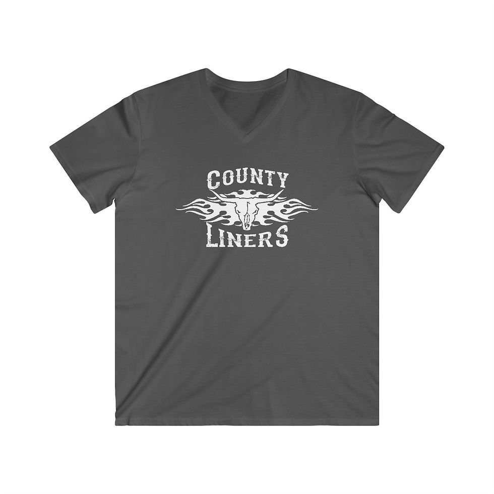 Thumbnail: Unisex Fitted V-Neck T-Shirt - Large front logo