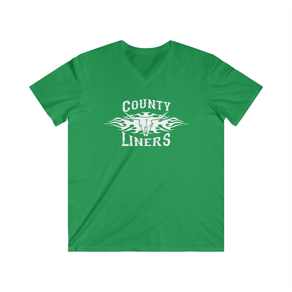 Thumbnail: Unisex Fitted V-Neck T-Shirt - Large front logo