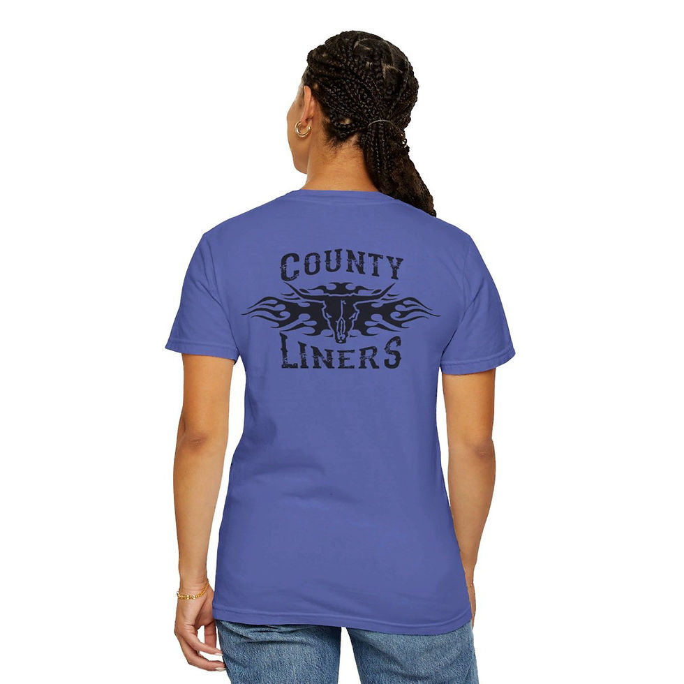 Thumbnail: Unisex Garment-Dyed T-shirt - Small front & Large back logo