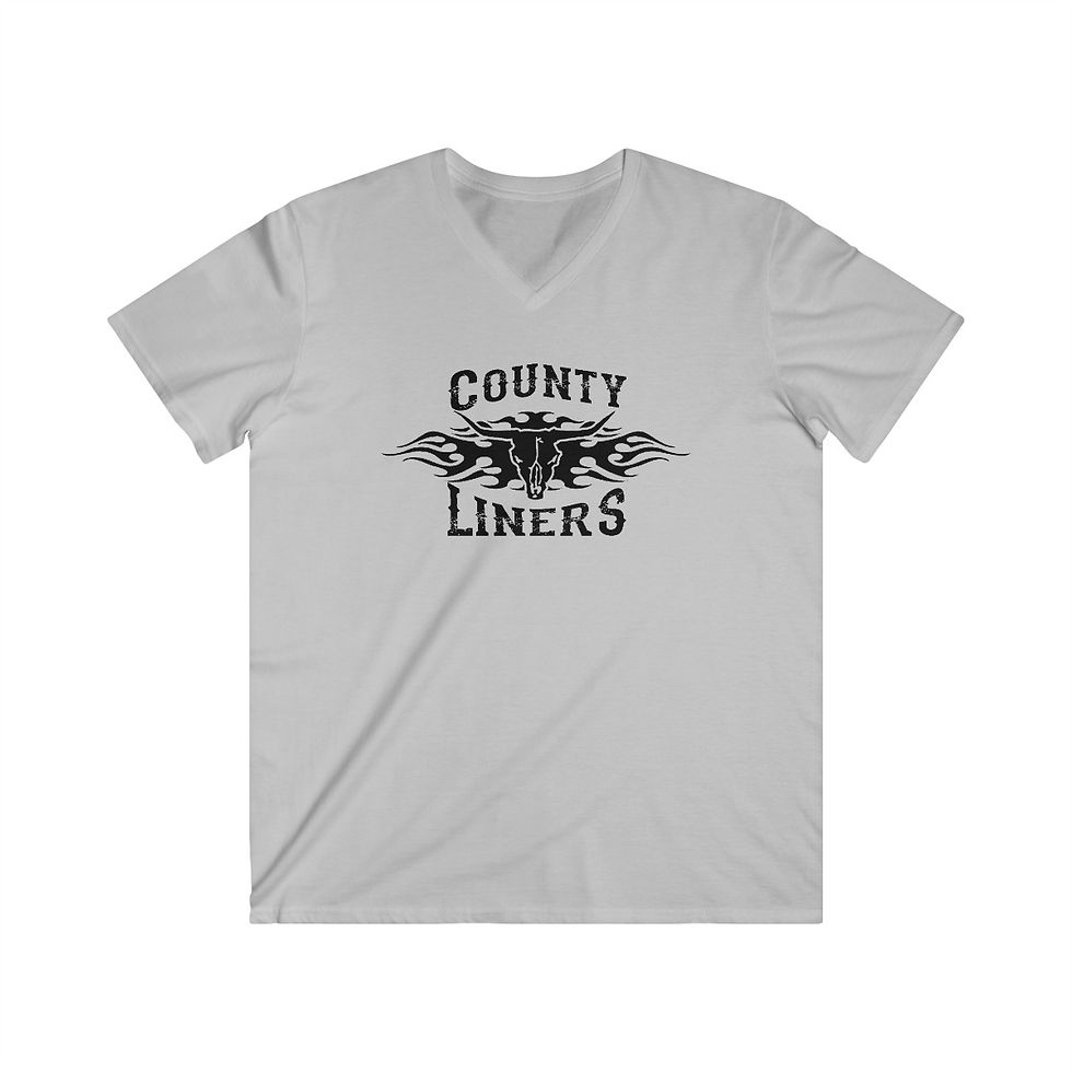 Thumbnail: Unisex Fitted V-Neck T-Shirt - Large front logo
