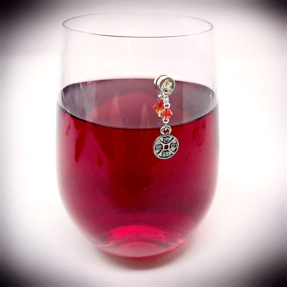 Thumbnail: Zen Buddha Magnetic Wine Charm Set