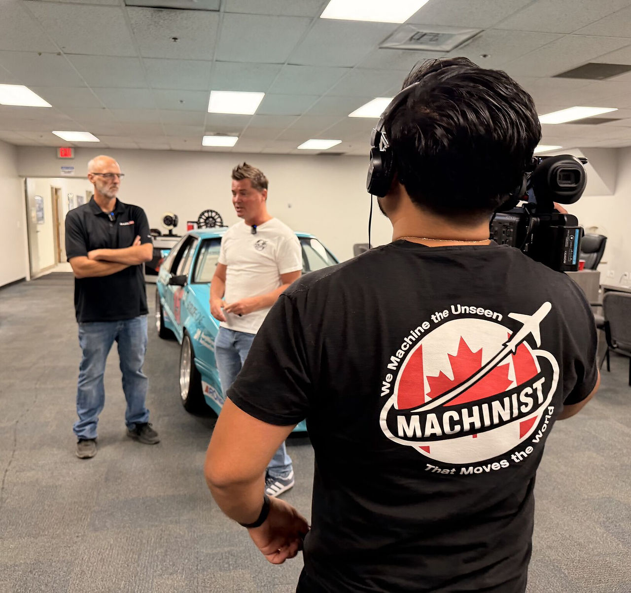 Tony Gunn exploring manufacturing coolant technology at American machine shops