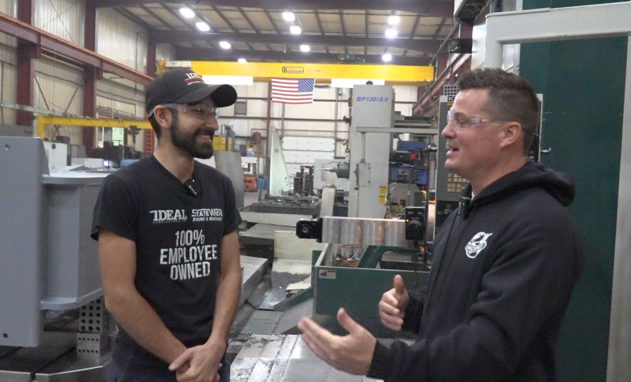Tony Gunn visiting American machine shops highlighting US manufacturing excellence