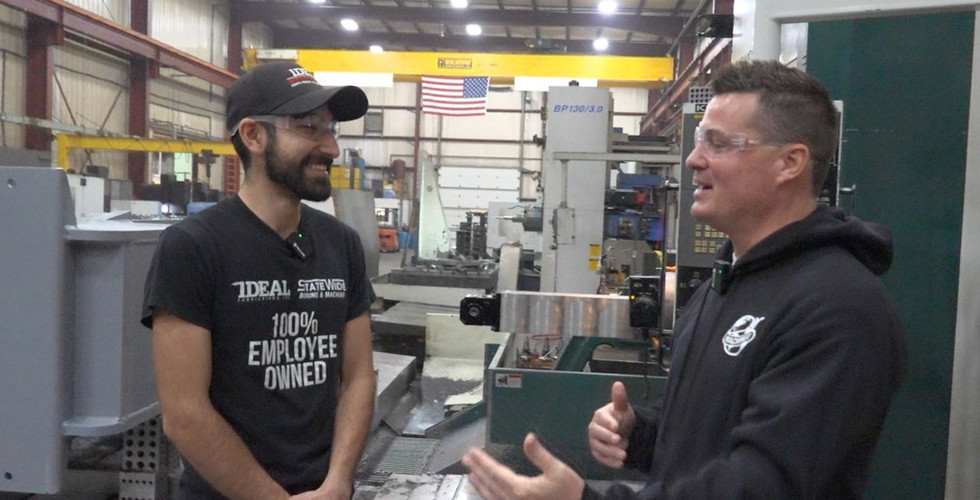 Tony Gunn visiting American machine shops highlighting US manufacturing excellence