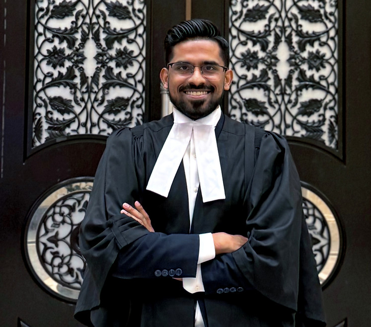 Gandhi Palanisamy, managing partner, in court attire
