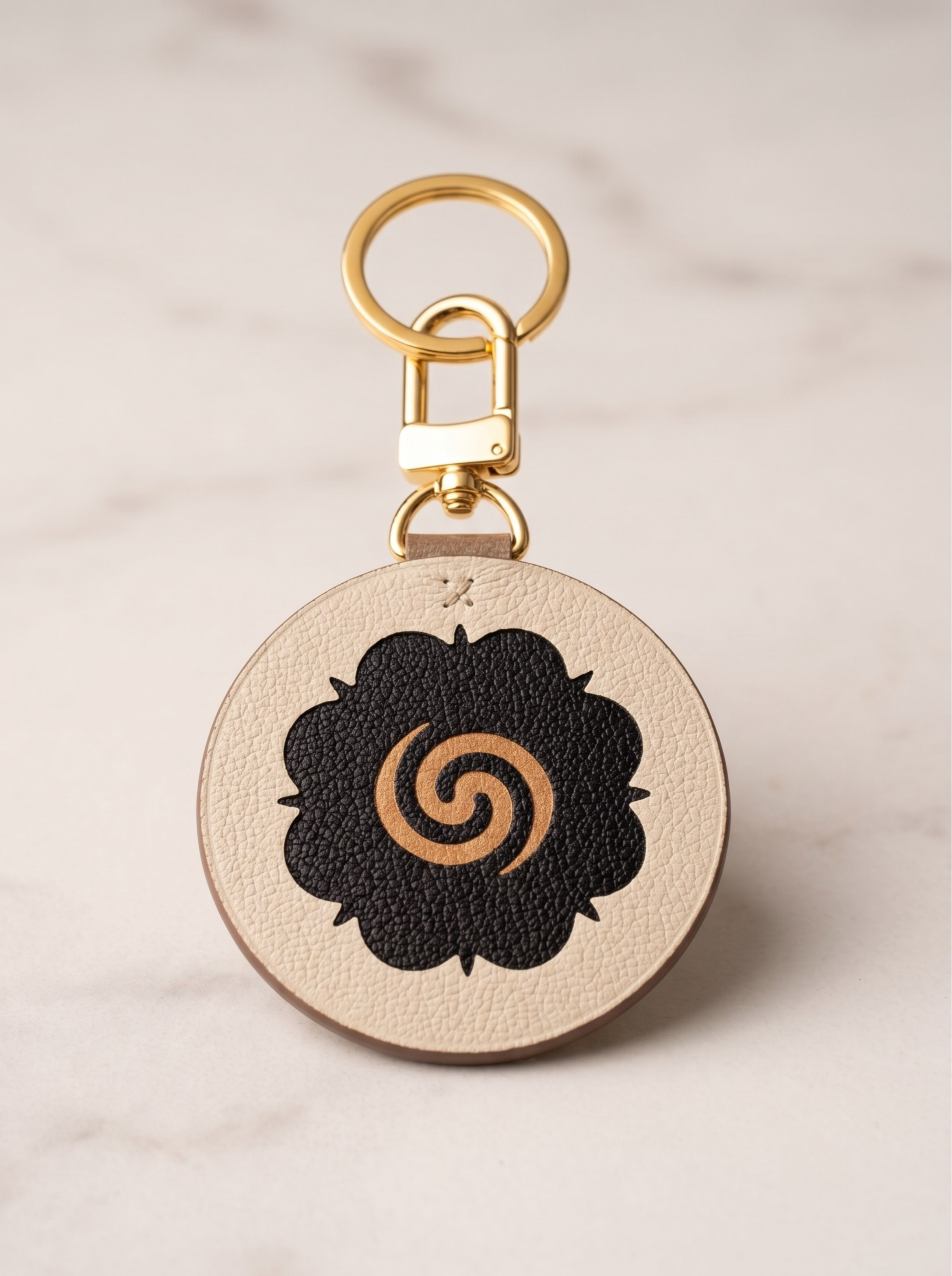 Bungai Terung Leather Keychain - Bejalai Collection The Ranee x Atelier Chim
