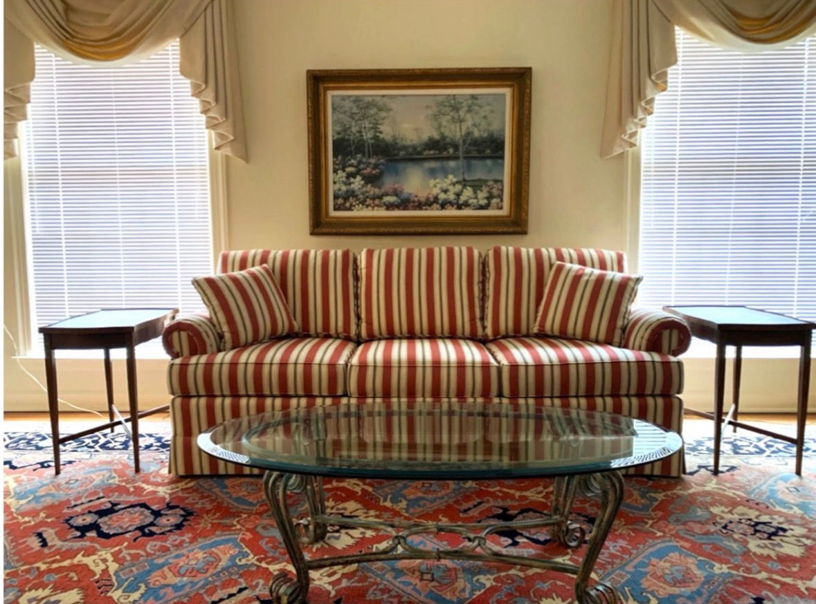 SHERRILL STRIPED SOFA - 85"