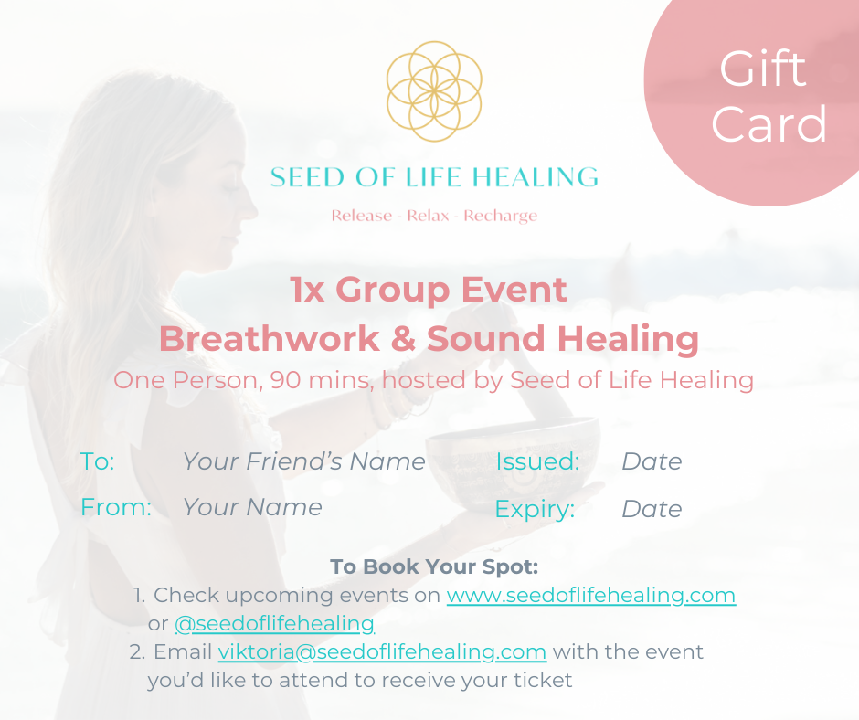 Thumbnail: GIFT CARD: 1x Ticket to Breathwork & Sound Healing Group Event
