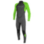 O'Neill Youth Reactor 3/2mm Kids Full Back Zip Wetsuit Dayglo Colour