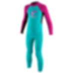 O'Neill Toddler Reactor 2mm Kids Back Zip Wetsuit aqua/berry colour