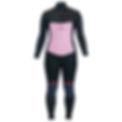 alder revo 4/3mm womens chest zip wetsuit inside out