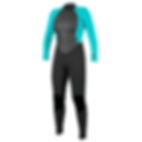 O'neill reactor 3/2mm full wetsuit Aqua front view