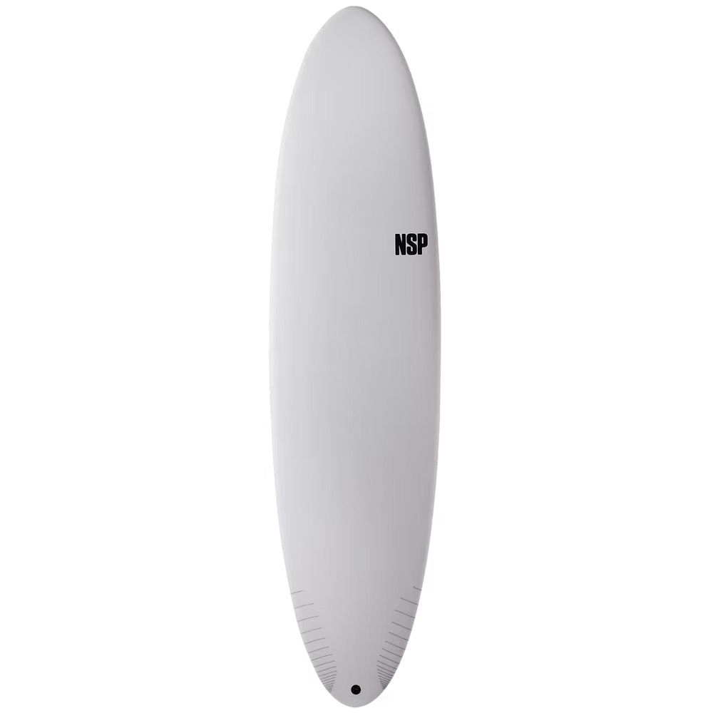 NSP Protech Funboard 7'6" Mini Mal Surfboard - White Tint