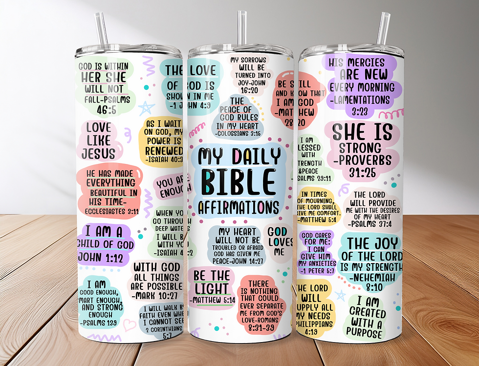 My Daily Bible Affirmations 20 oz Stainless Steel Tumbler