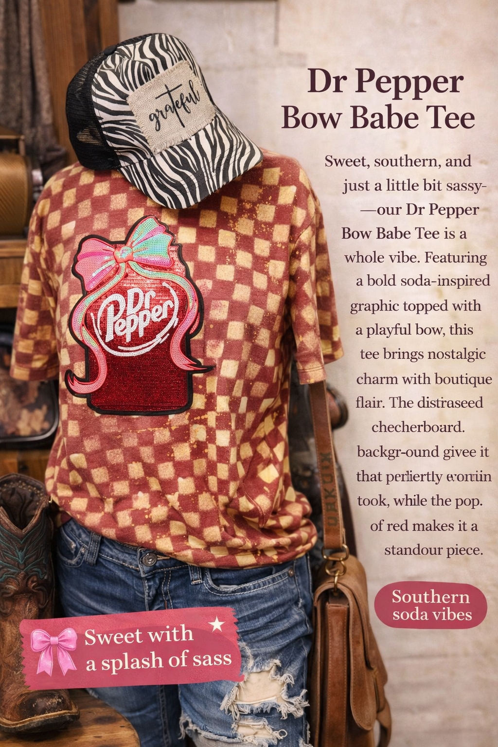 Dr Pepper Bow Babe Tee