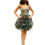 Thumbnail: Jovani Sage Green Rhinestone and Feather Dress - Front View