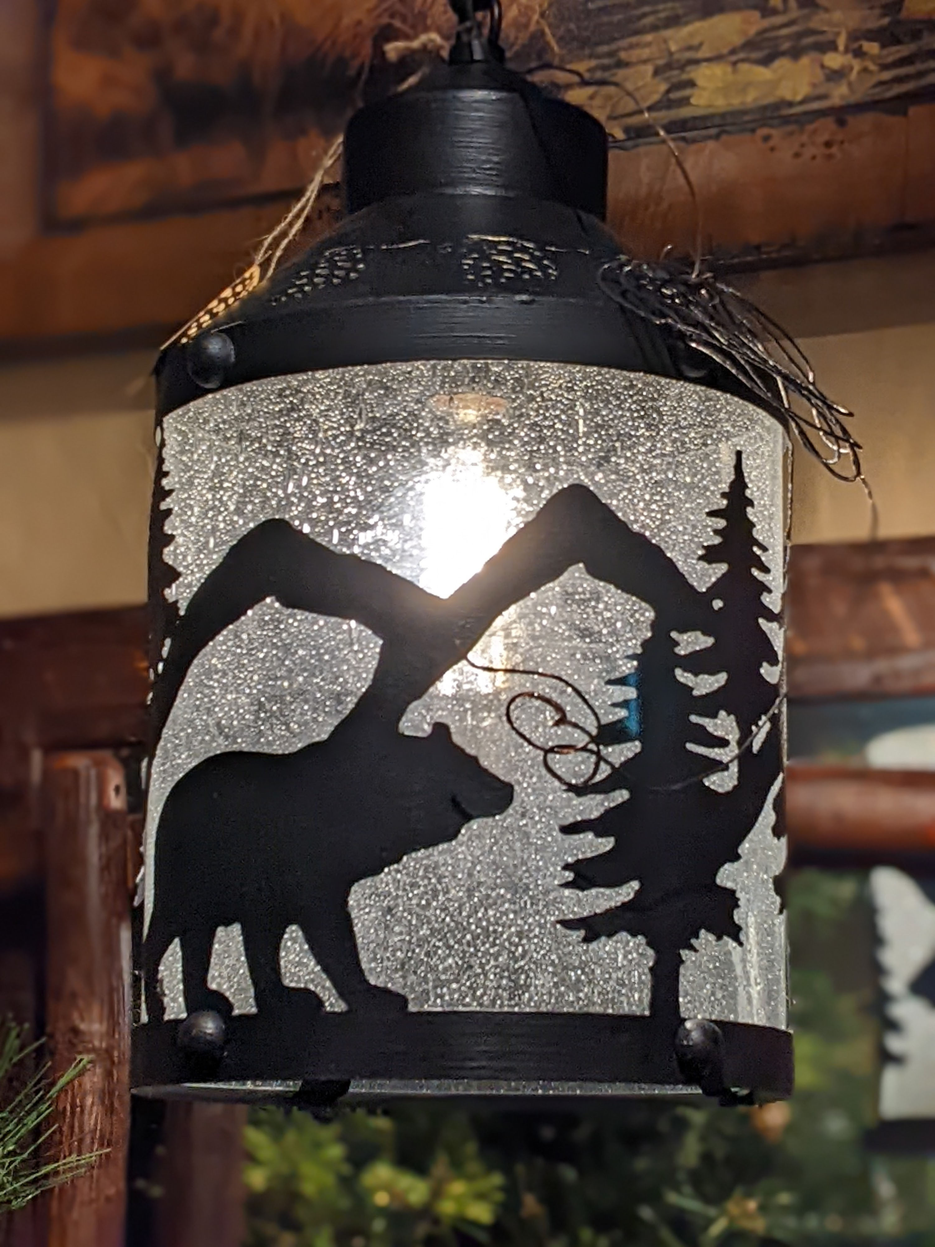 Black Bear Pendant Light
