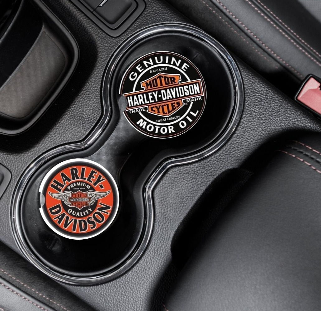 Harley Davidson Car Coasters | Set of 2 | Cup Coasters | Car Accessories |