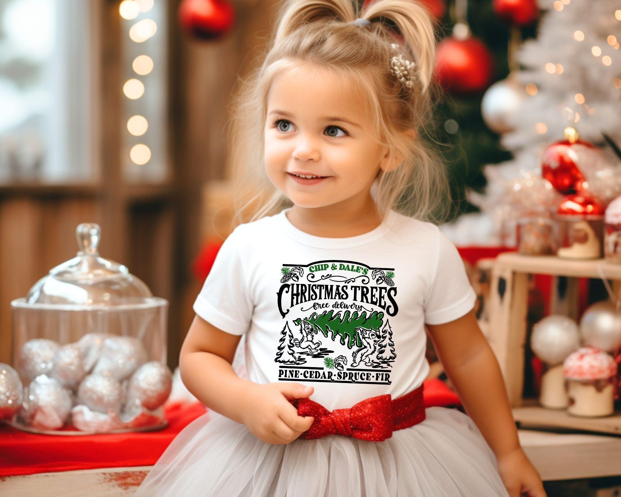 Chip and Dales Christmas Trees Onesie | Chip and Dale Christmas shirt | Christma