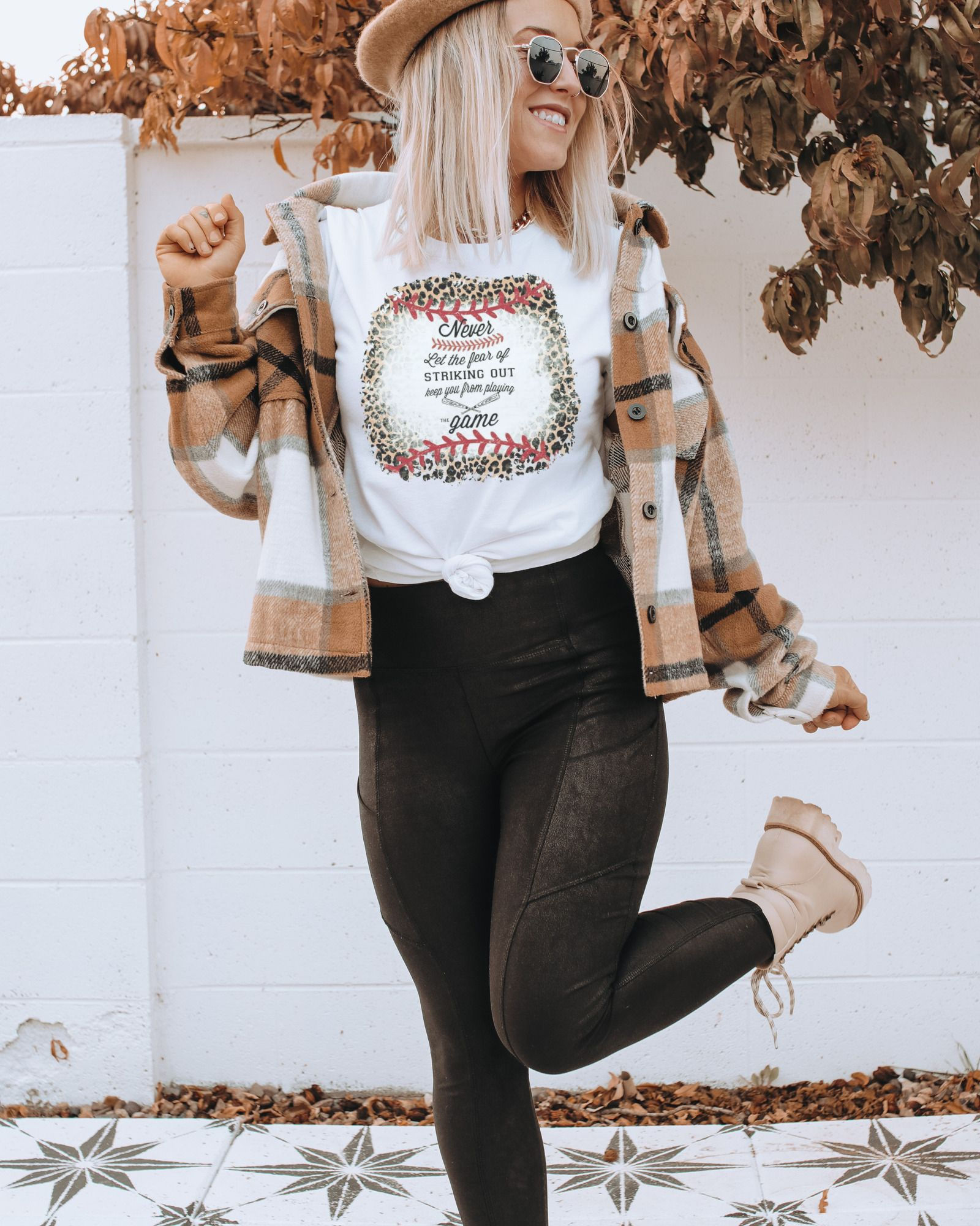 Never let the fear of striking out keep you from playing the game women's Tshirt