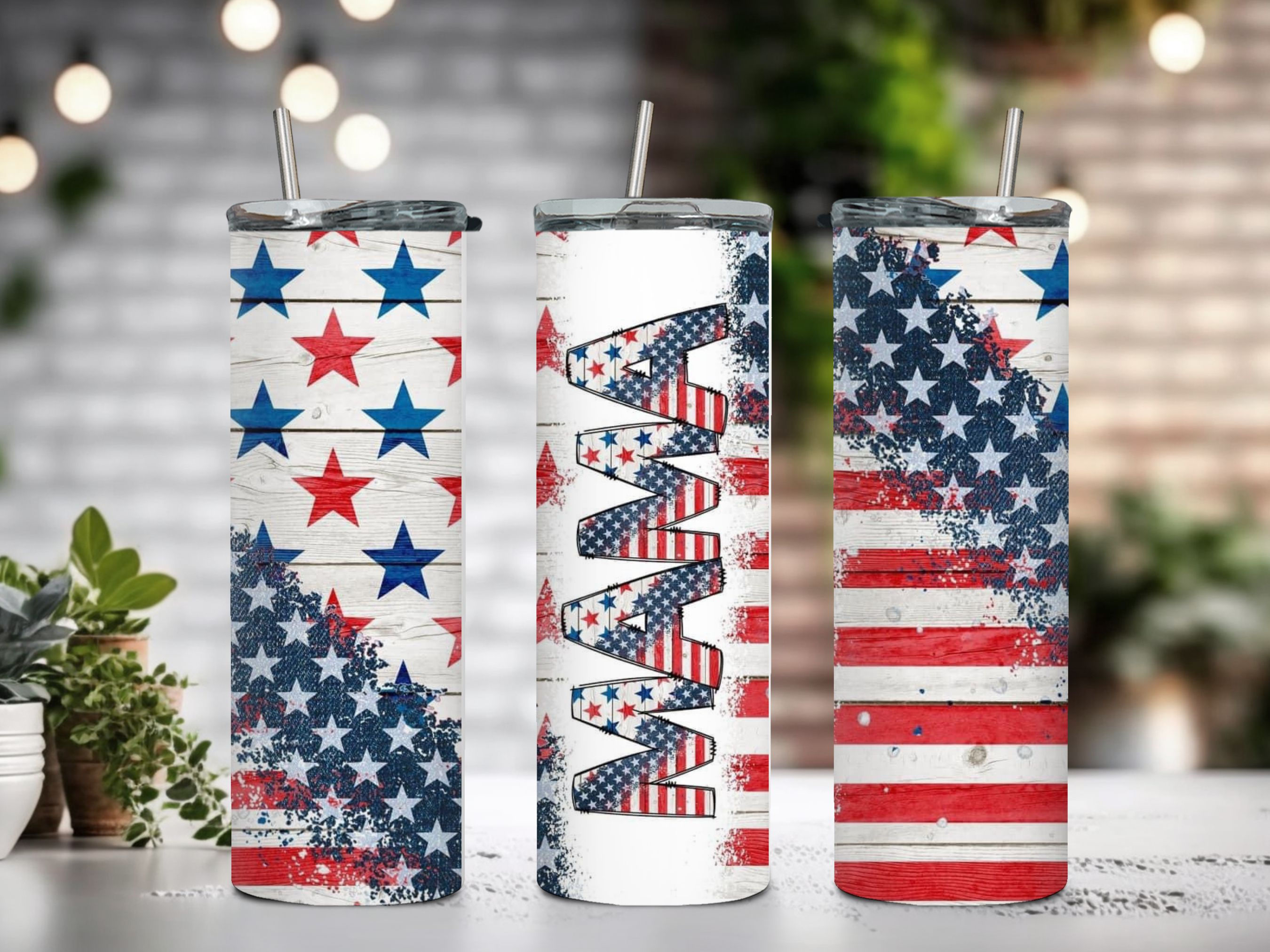 Mama Patriotic Tumbler | 4th of July Tumbler | Memorial Day | Independence Day
