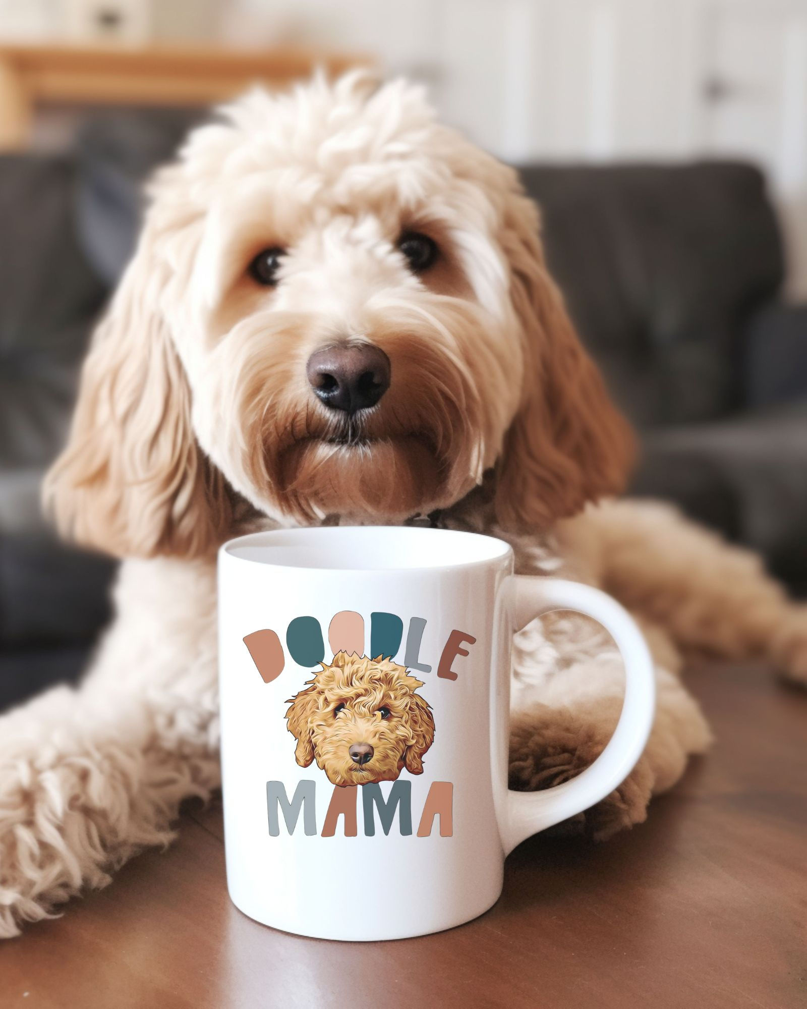 Doodle dog, doodle mama gift, Golden doodle mug, gift for dog mom, Dog lover mug