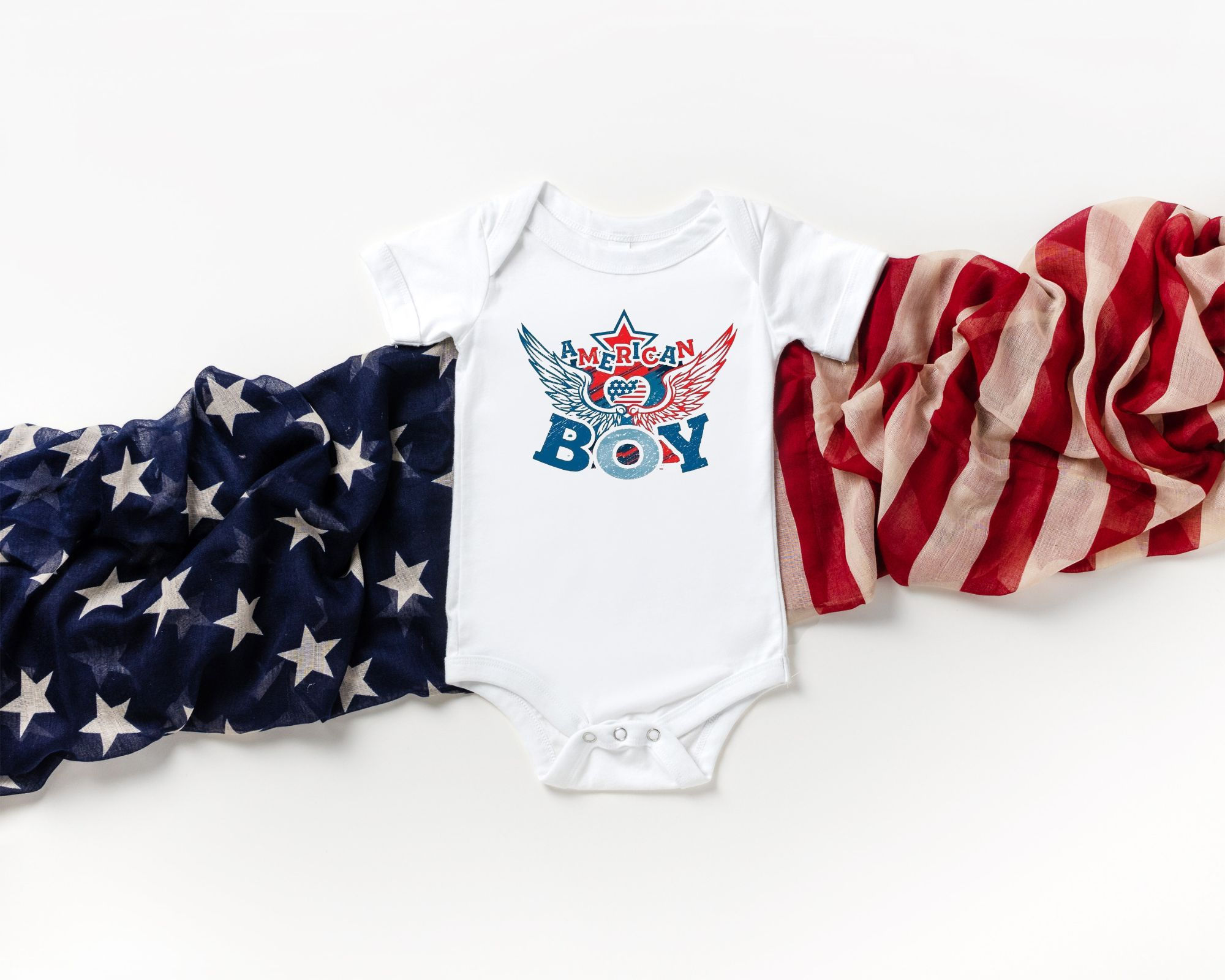 American Boy Onesie | 4th of July Toddler Tee | Youth Summer Graphic Tee |