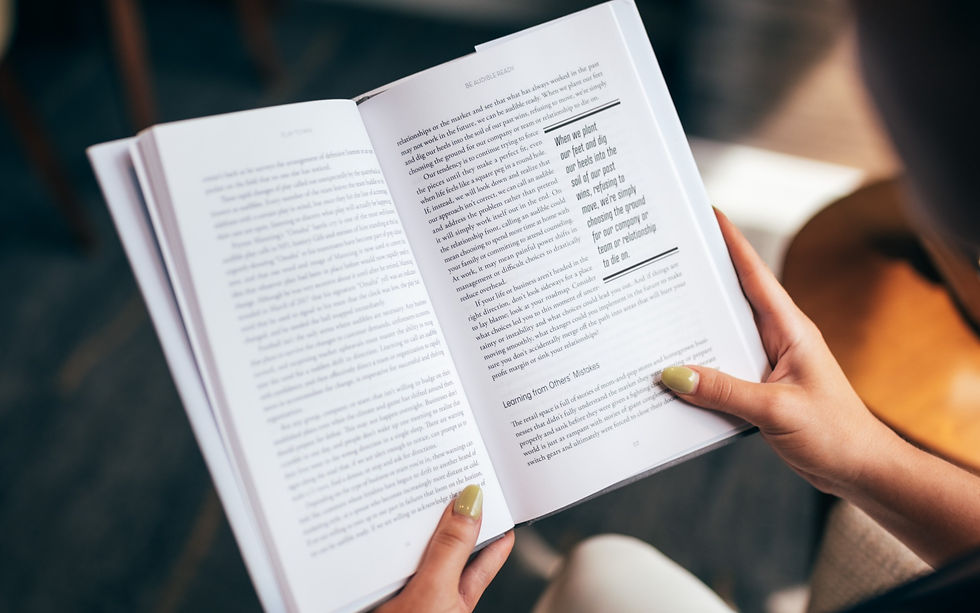 woman reading a book
