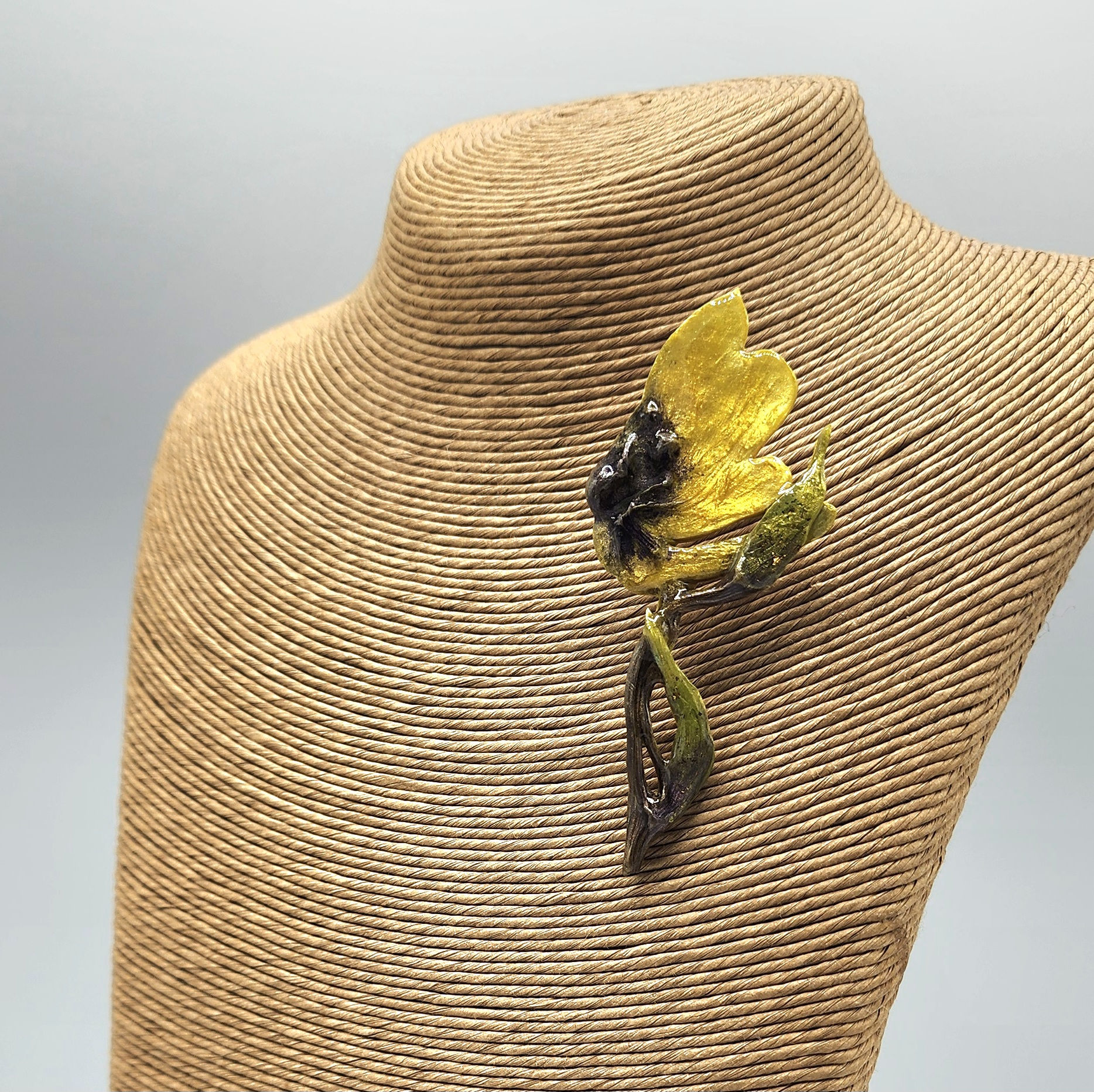 Golden Orchid Brooch