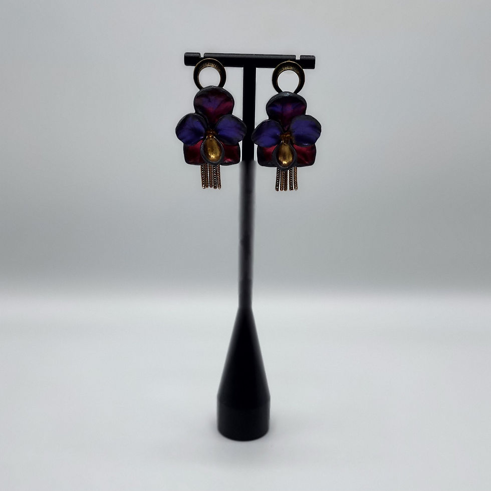 Thumbnail: Black Orchid Earrings