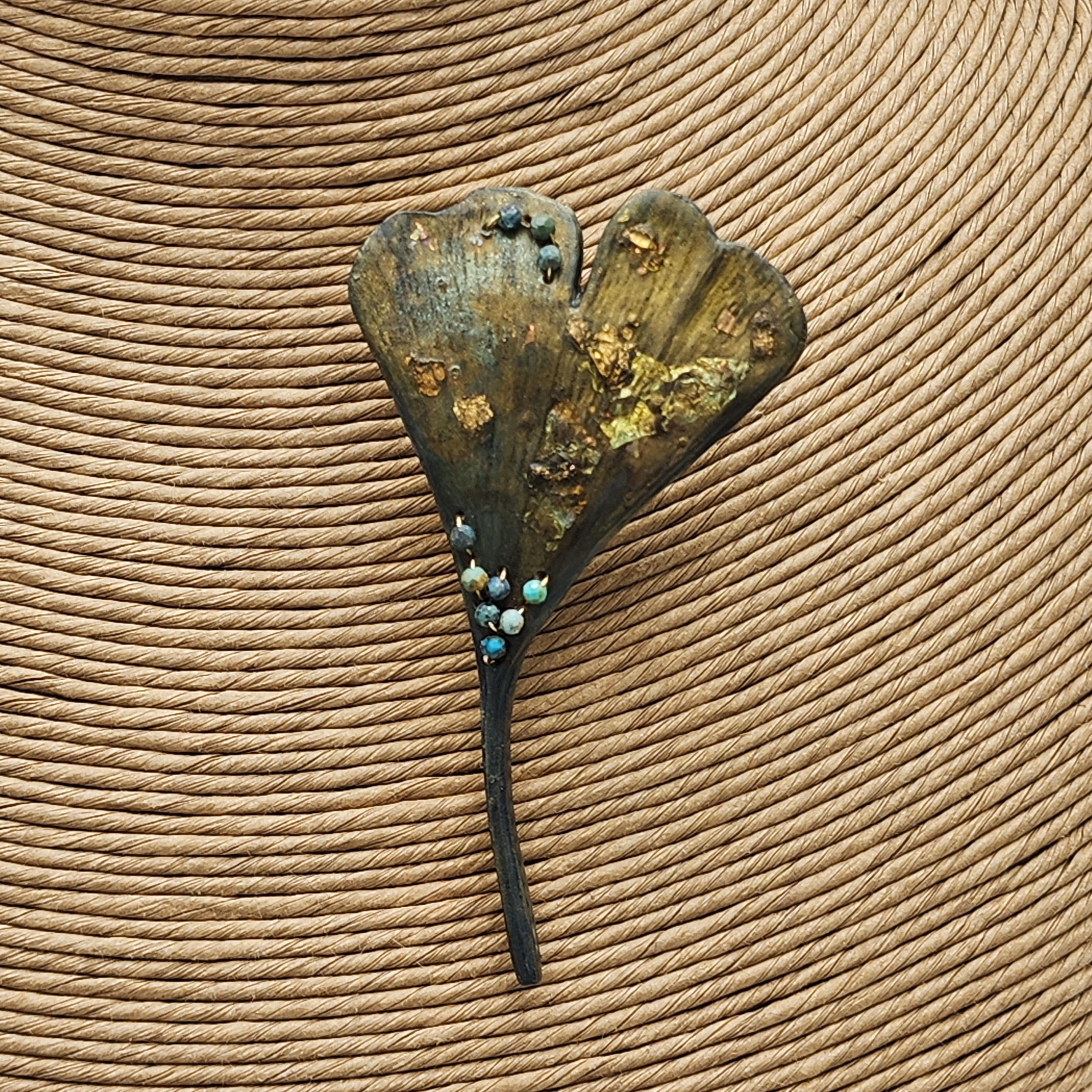 Gingko Brooch