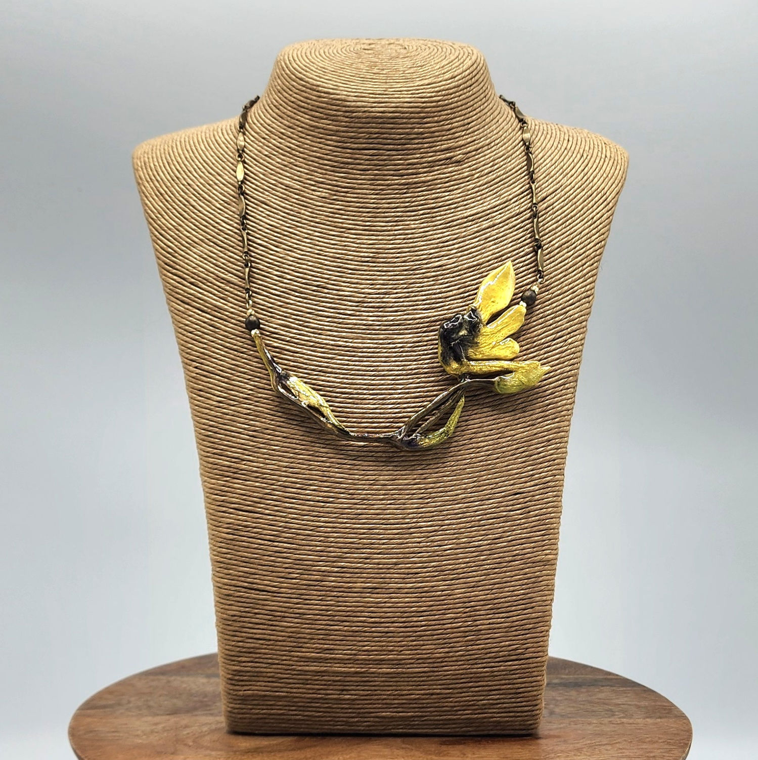 Golden Orchid Necklace