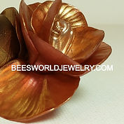 Beesworldjewelry.com custom jewelry color: Red Carnival Glass