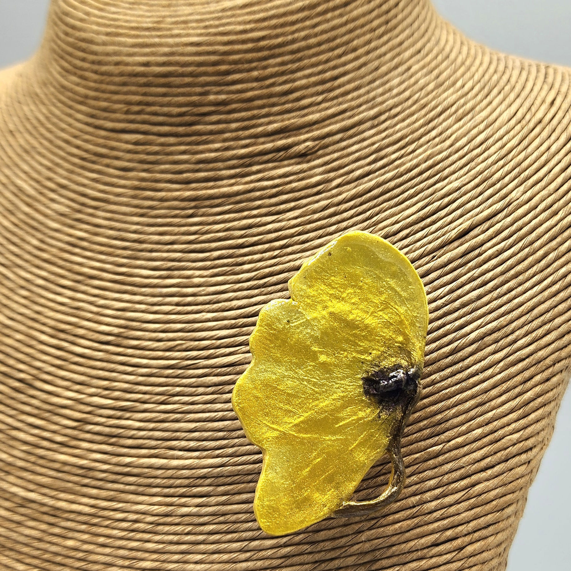 Golden Orchid Brooch