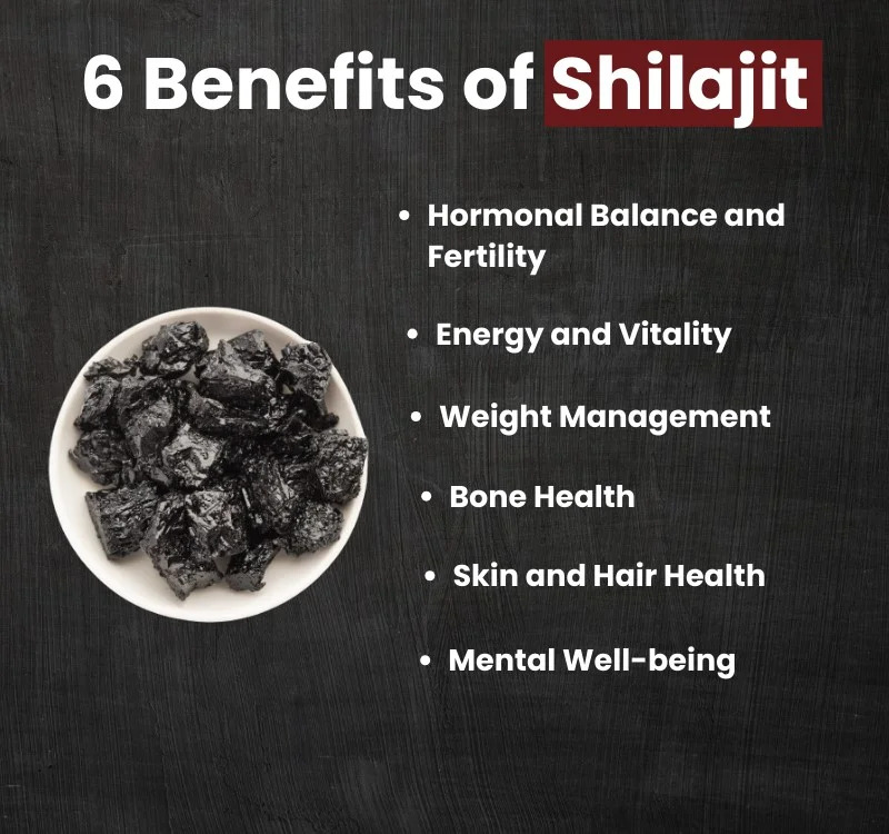 Benefits of Sherpa's Secret Shilajit: Natural Supplement Boosting Energy, Cognitive Function, Male Fertility, Heart Health, Immunity, Muscle Recovery, and Nutrient Absorption, Lab-Certified for Quality and Safety.